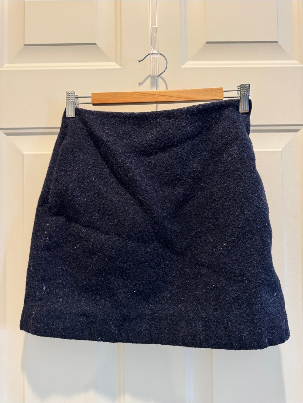 Uniqlo Dark Navy Textured Mini Skirt
